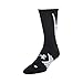 Under Armour Men's Undeniable All Sport Crew Socks (1 Pair), Black/White, Large