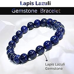 Natural Lapis Lazuli Elastic Bracelet for Women and