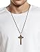 Catholica Shop Saint Benedict Wood Crucifix Pendant Necklace - San Benito Catholic Necklace for Men & Women, Cross Pendant, Handcrafted in Brazil (Large)