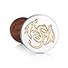 Mceal Wax Seal Stamp,Silver Brass Head with Rosewood Handle, 1.2