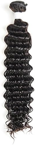 Miss CARA 8A Grade Brazilian Deep Wave Bundles 100% Unprocessed Human Virgin Hair Weave Extensions Natural Color Can Be Dyed and Bleached 1 Bundle 10 Inch