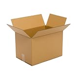 Pratt PRA0100 Recycled Corrugated Cardboard Double Wall Heavy Duty Printer's Box with BC Flute, 18