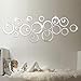 HOODDEAL Acrylic Mirror Style Removable Decal Vinyl Art Wall Sticker Home Decor (48 PCS, Silver)