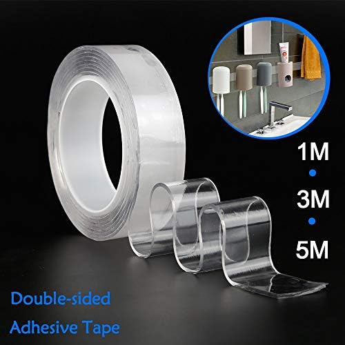 Ylyh Nano Double-Sided Tape Reusable Fully Transparent Double-Sided Tape Washable for Furniture Position Fixing, Decoration Installation, Article Finishing