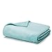 Bedsure Flannel Fleece Luxury Blanket Lt Blue Throw Lightweight Cozy Plush Microfiber Solid Blanket