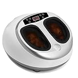 Foot Massager, Shiatsu Kneading Foot Massager Massage Machine with Heat for Home Office White