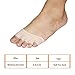 AUTPRO Velvet Women No Show Toe Sock Non Skid for Heels Flats Boots Relief Blister Rub,Invisible Ball of Foot Cushion Sleeve (2 Pair Beige Open)