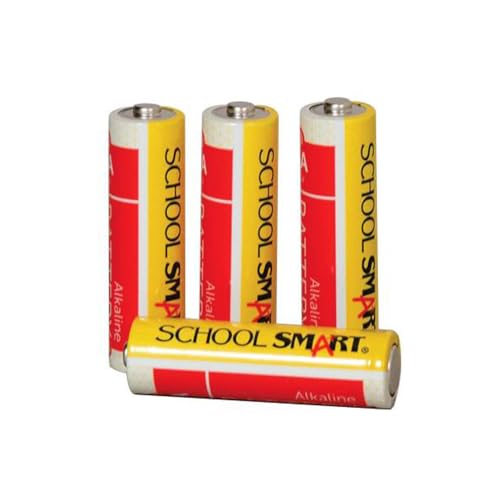 School Smart - 595618 Alkaline AA Battery, Pack of 4