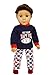 Brittany's My Football Pjs Compatible with American Girl Boy Dolls- 18 Inch Doll Clothes