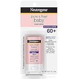 Neutrogena Pure & Free Baby Sunscreen Stick SPF 60+ 0.47 oz (Pack of 2)