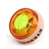 Letigo LED Wrist Ball Gyroscope Strengthener Ball Power Ball, New Wrist Gyroscope Wrist Strengthener Power Force Ball Arm (Orange)