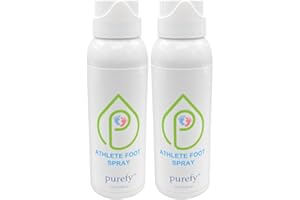 PUREFY Athlete Foot Airesol Spray for Skin (3.4oz, 2pk), Purefypro Dermal Technology, Natural Healing of Athlete Foot. Remove Odor. No Residue Clear Spray and Safe for Everyone