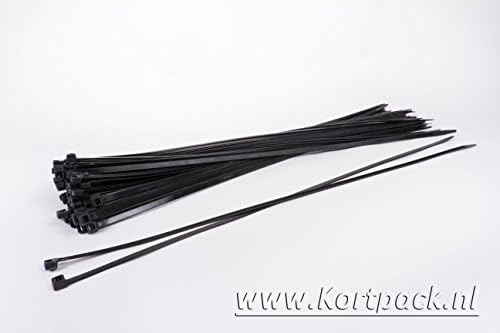 Strong Cable Ties Black / 200mm x 7.6mm / Pack 10x100