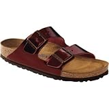 Birkenstock Unisex Arizona Soft Footbed Suede Sandals, Metallic Tourmaline Leather - 38 N EU / 7-7.5 2A(N) US