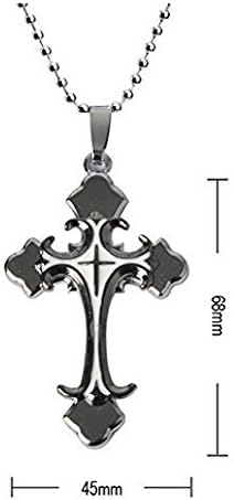 Stainless Steel Cross Pendant Men's Necklace Chain