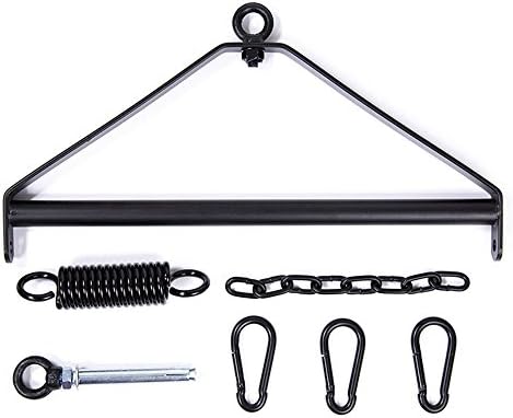 Juenana Heavy Duty Indoor Steel Triangle Frame spring swing hookBlack