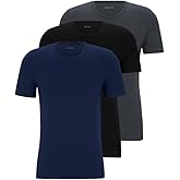 BOSS Men's Logo Embroidered Cotton Tee 3 Pack