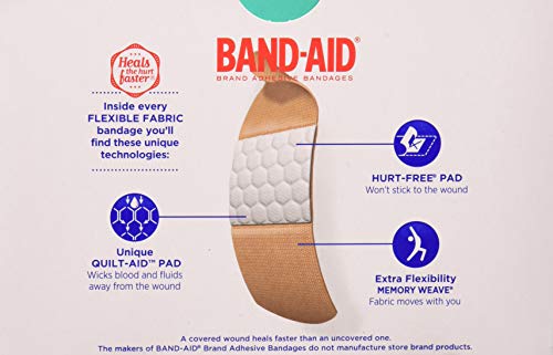 Band-Aid Adhesive Bandages, Flexible Fabric, All One Size 1 X 3, 100 Count (Pack of 3) by Band-Aid - //coolthings.us