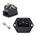 Oiyagai 5 Pack IEC320 C14 Male Power Inlet Socket with Fuse Holder, AC 250V 10A Panel Mount Plug Connector for Power Supply and Equipment