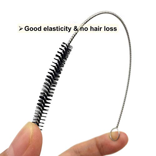 11 Pieces Cleaning Brushes Set for Tube Bottle, the Brush Cleaners for Drinking Straws, Glasses, Bottle, Keyboards, Jewelry Cleaning Black Color - Thumbnail 3
