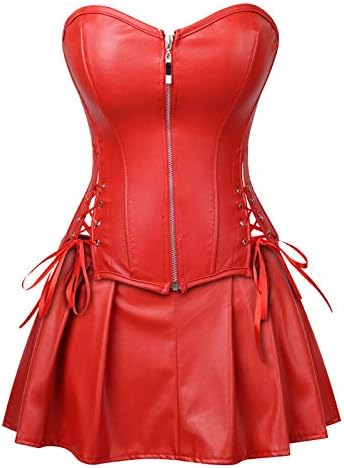 red corset skirt