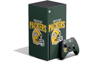 Skinit Decal Gaming Skin Compatible with Xbox Series X Bundle - Officially Licensed NFL Green Bay Packers Helmet Design
