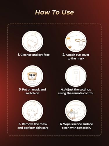 7-in-1 Red Light Therapy for Face & Neck, Skin-Friendly Silicone Red Light Therapy Mask with 324 LEDs, 5 Brightness Levels & 20 Mins Timer, Led Face Mask Light Therapy for Home & Travel