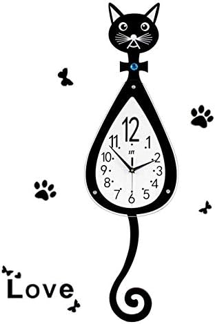 家の時計漫画の壁のステッカー壁の時計 漫画の猫の時計