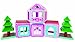 MAGFORMERS Mini House 42 Pieces Pink and Purple Colors, Educational Magnetic Geometric Shapes Tiles Building STEM Toy Set Ages 3+