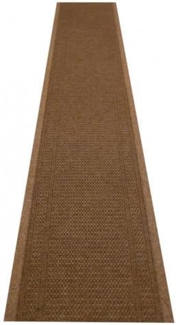 47 Sizes Available - Aztec Light Brown - Sisal Style Carpet Runner Rug Door Mat - Any Length Runners for Hall, Hallways, Passage, Corridor, Kitchen, Caravans
