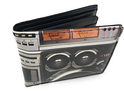 Shag WearBoom Box Men's Bifold Faux Leather Wallet