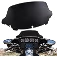 Black 10.5" Windshield Windscreen Compatible for Harley Davidson Touring Street Glide/Electra Glide/Ultra Limited/Superior Glide/Tri-Wheel Glide 2014-2021