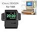 iClassic Apple Watch Stand 1984 Mac Apple iWatch Charger Stand Charging Dock Holder Charging Station with Nightstand Mode for Apple i Watch Charger 42mm/38mm with Cable Management - Classic Black