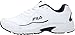 Fila Men's Memory Sportland Running Shoe,White/Fila Navy/Metallic Silver,US 8.5