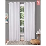 Farm House Curtain-Cotton Textured Slub fabric 50x72 -White, Cotton Curtains,2 Panels Curtain,Tab Top curtains,Room Darkening Drapes,Curtains For Bedroom,Curtains For Living Room,Curtains Set of 2
