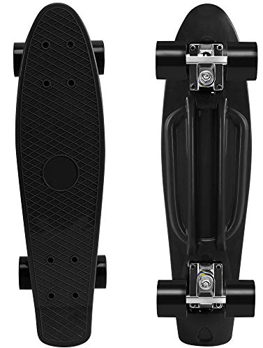 ChromeWheels Skateboard 22 inch Complete Skate Board Mini Cruiser for Kids Boys Youths Beginners