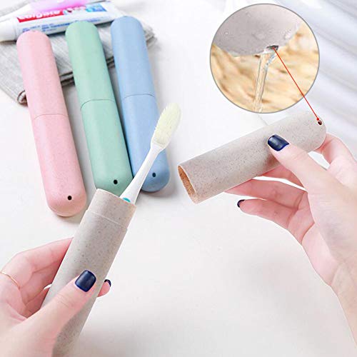 Travel Toothbrush Case Portable Toothbrush Container Holder Plastic Dust-proof Box for Business Trips Hotel Camping School Daily Use(4 Packs) - Thumbnail 4