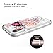 JAHOLAN Pink Rose Flower Cute Girls Floral Design Clear TPU Soft Slim Flexible Silicone Cover Phone Case for iPhone Xs Max 2018 6.5 inch