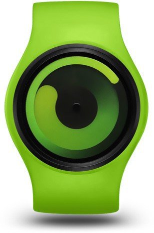 ZIIIRO Gravity Green Green Unisex Uhr flexible Silikon Strap Watch designed in Germany