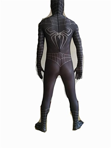 Spider-Man Black Color Lycra Spandex Made cosplay costume - Image 3