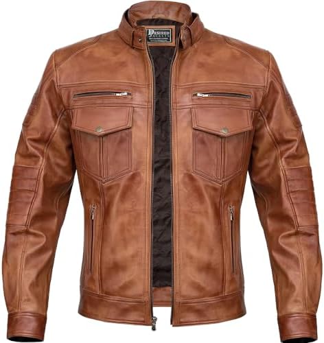 fjackets Disc Real Lambskin Leather Biker Jacket — Quilted Cafe