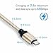 USB Cable, Veckle 6.6ft (2 M) Micro USB to USB Charger Cable Braided, Quick Charge and High Speed Data Sync for Android, Samsung, HTC, Motorola, Nokia and More, Gold