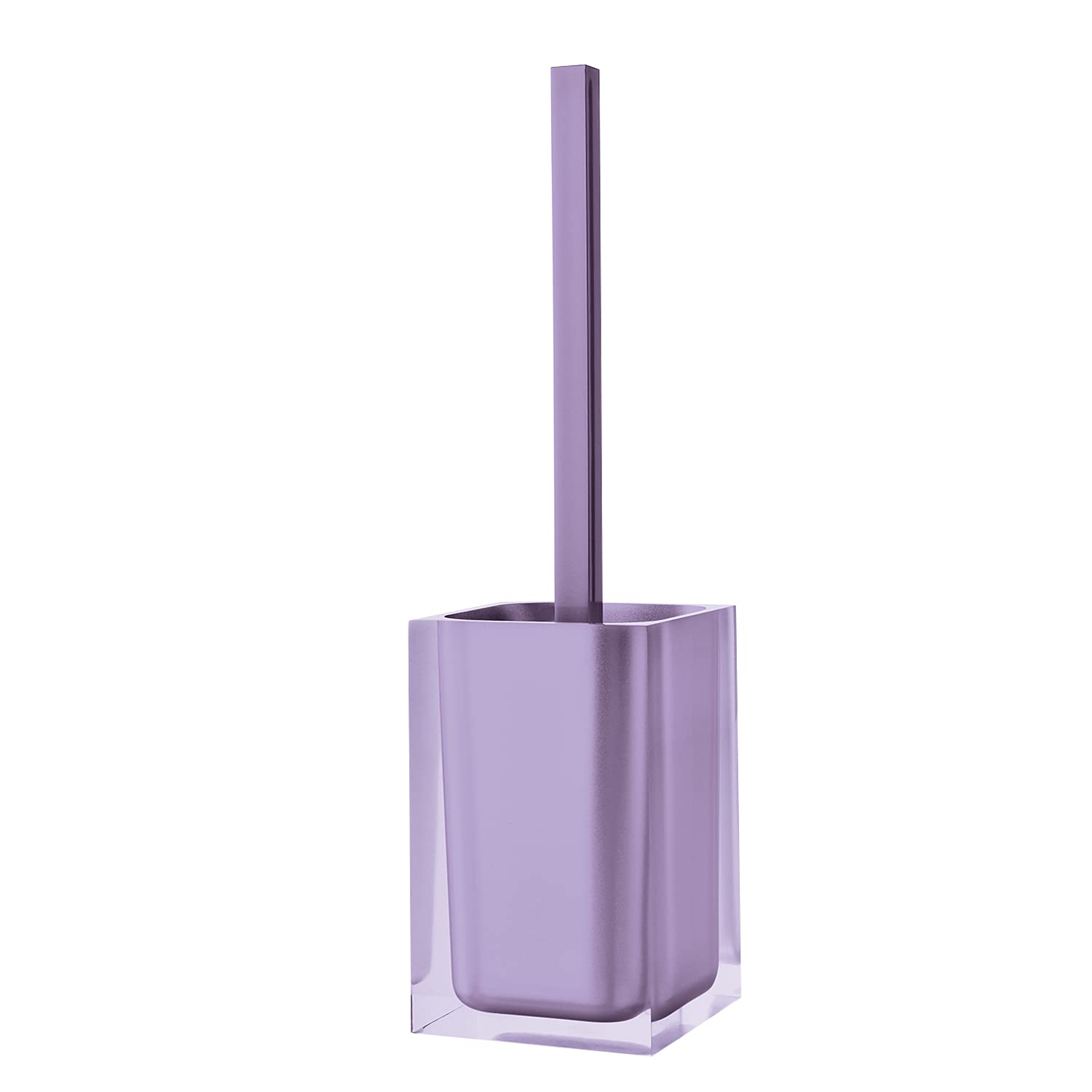 Gedy Auckland Lilac, Dimensions and Weight: 37.5 x 9.8 x 9.8 cm & 0.85 kg, Made Clear Resin, Toilet Brush Design by R&S, Handmade, 2 Year Warranty, Unica