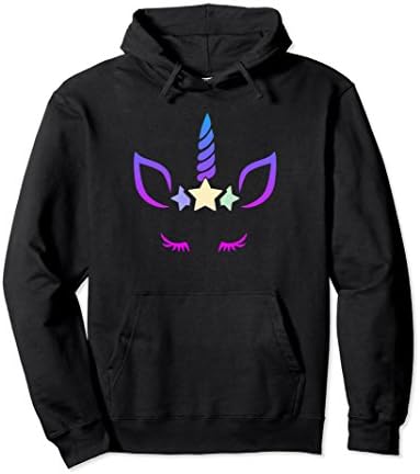 Unicorn Face Hoodie Sweater with Eyelashes