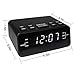 Alarm Clock Radio, LED Digital FM/AM Radio Alarm Clocks for Bedrooms Battery Backup (Black)