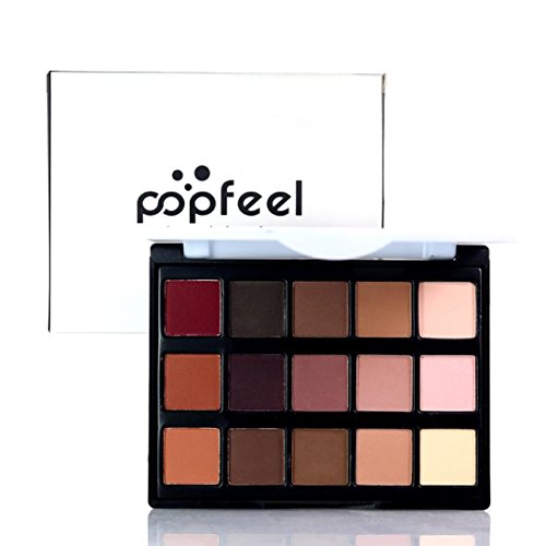 Fabal Cosmetic Matte Eyeshadow Cream Makeup Palette Shimmer Set 15 Colors Eyeshadow (A)