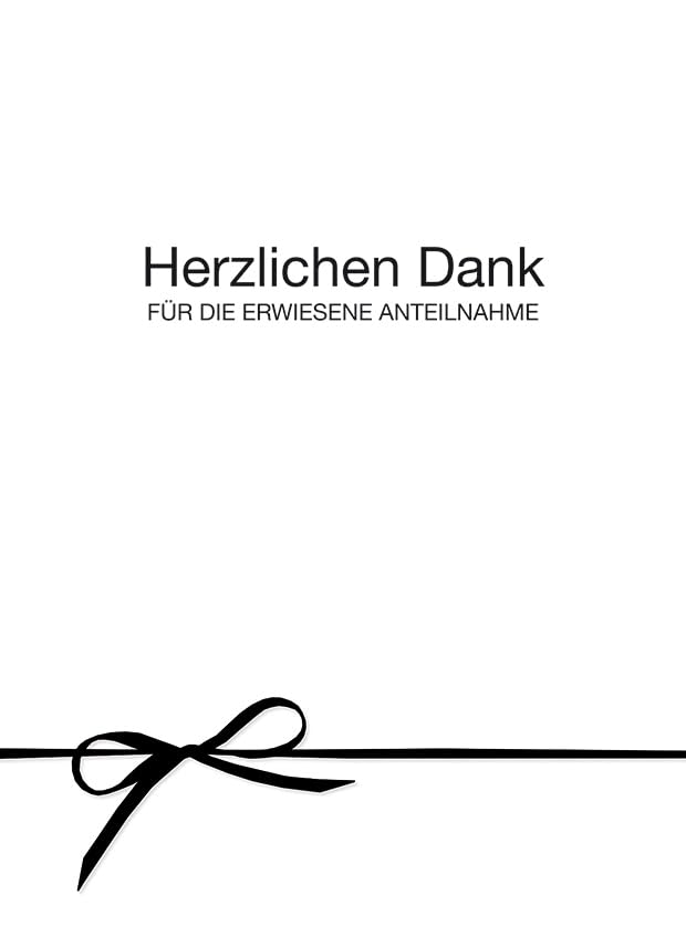 Thank You Sympathy Card with Ribbon 10.5 x 14.5 cm Pack of 5