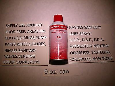 1-Can of Haynes Sanitary Lube Spray For Use With Your Broaster* Pressure Fryer