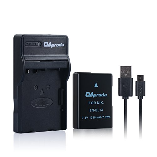 OAproda-ENEL14-Full-Decode-Camera-Battery--EN-EL14-Portable-Ultra-Slim-Micro-USB-Charger-for-Nikon-ENEL14--ENE