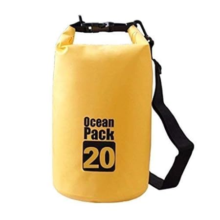 PETRICE 20L Waterproof Outdoor Ocean Pack Swimming Dry Bag for Travelling,Camping,Hiking, Rafting (Multi Color)